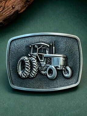 Tractor farmer farm Western equipment belt buckle Silver Or Gold